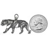 Sterling Silver Tiger Feline Animal Charm Pendant