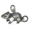 Sterling Silver Mouse Rat Animal Charm Pendant Antiqued