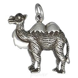 Sterling Silver Antiqued Camel Animal Charm Pendant