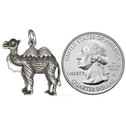 Sterling Silver Antiqued Camel Animal Charm Pendant