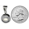 Sterling Silver Small High Polish Ball Bell Rattle Charm Pendant 14mm