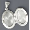 Sterling Silver Flat High Polished Oval Locket Pendant