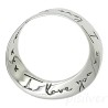 Sterling Silver I Love You More Eternity Infinity Circle Mobius Pendant