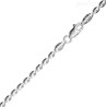 Sterling Silver 3mm Oval Bead Chain Bracelet 7" - 8"