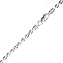 Sterling Silver 3mm Oval Bead Chain Necklace 16" - 30"