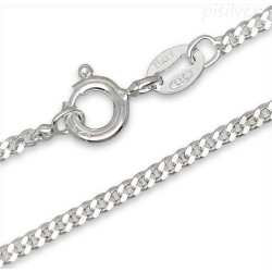 18" Sterling Silver 1.8mm Curb Cuban Link Chain Necklace