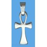 Sterling Silver Plain Ankh Ansate Cross Charm Pendant High Polish