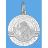 Sterling Silver Saint St Christopher Protect Us Medal Charm Pendant ~3/4"