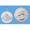 Sterling Silver Saint St Christopher Protect Us Medal Charm Pendant ~3/4"