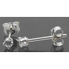 Sterling Silver 2mm Round Cut Clear White CZ Cubic Zirconia Stud Post Earrings