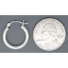 Sterling Silver 20mm Hoop Earrings French Lock 3mm tubing (1 pair)