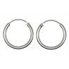Sterling Silver 18mm Endless Hoop Earrings 2mm tubing