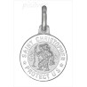 Sterling Silver Saint St Christopher Protect Us Small Charm Pendant