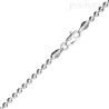 Sterling Silver 7" 3mm Round Ball Bead Chain Bracelet Lobster Claw